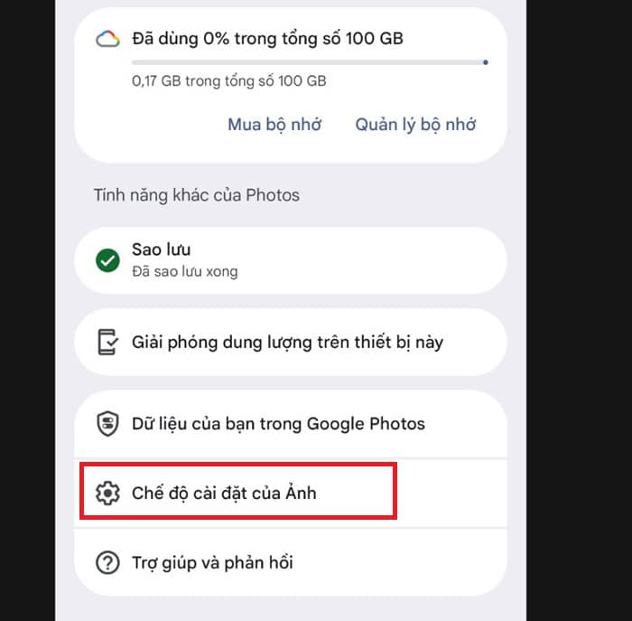 Cách tắt sao lưu ảnh trên Google Photos cho Android, iPhone và PC 7 Chế độ cài đặt của Ảnh