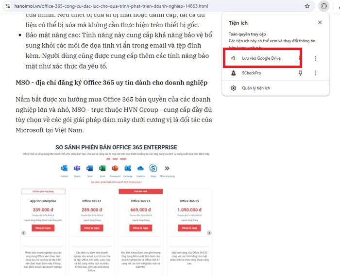 Cách tải tập tin vào Google Drive với extension nhanh nhất, đơn giản 11 Lưu toàn bộ trang web