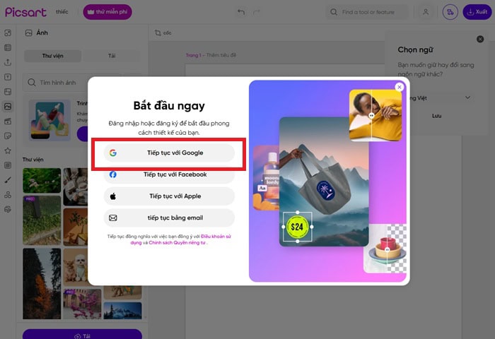 Cách chỉnh sửa ảnh bằng Picsart trên Google Drive nhanh chóng và dễ dàng 13 đăng nhập Picsart