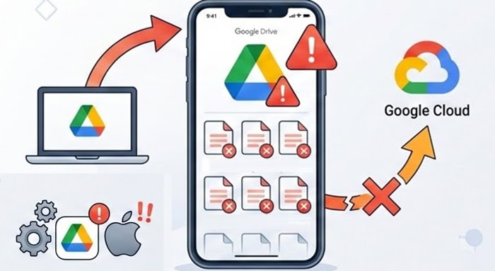 Lỗi Google Drive không đồng bộ trên iPhone? Nguyên nhân và cách khắc phục hiệu quả 9 ứng dụng Google Drive