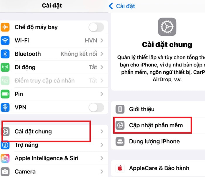 Lỗi Google Drive không đồng bộ trên iPhone? Nguyên nhân và cách khắc phục hiệu quả 15 chọn Cập nhật phần mềm