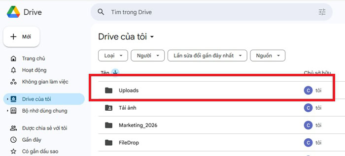 Cách tải tập tin vào Google Drive với extension nhanh nhất, đơn giản 19 File lưu tự động