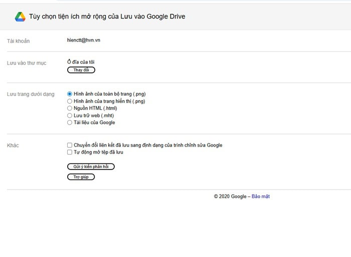 Cách tải tập tin vào Google Drive với extension nhanh nhất, đơn giản 13 chọn Tùy chọn
