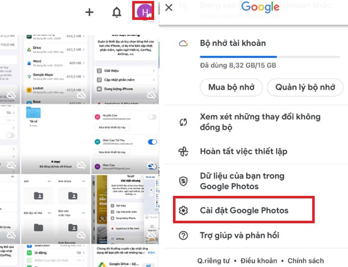 Cách tắt sao lưu ảnh trên Google Photos cho Android, iPhone và PC 9 Cài đặt Google Photos