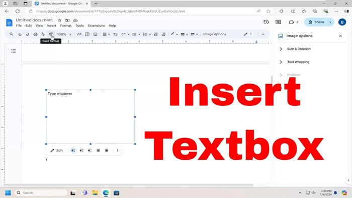 03 Cách chèn Textbox trong Google Docs đơn giản, dễ thực hiện nhất 6 sử dụng Textbox