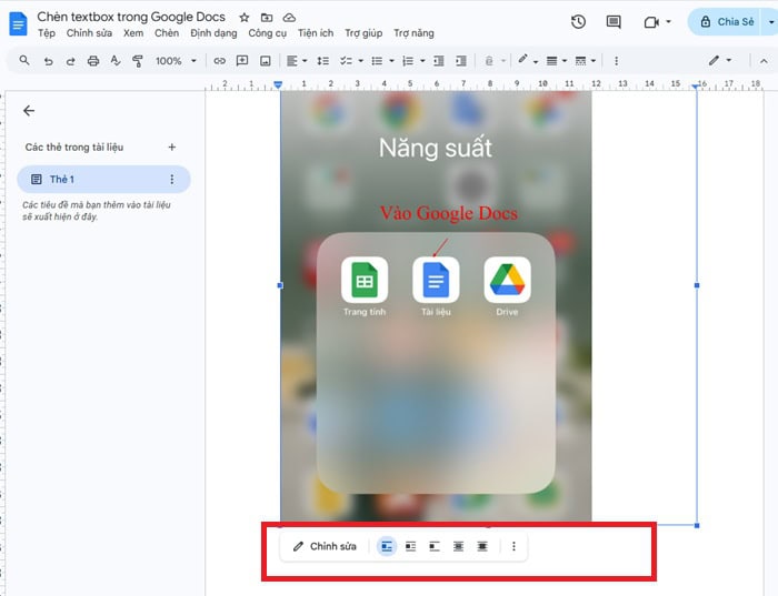 03 Cách chèn Textbox trong Google Docs đơn giản, dễ thực hiện nhất 15 Bọc văn bản
