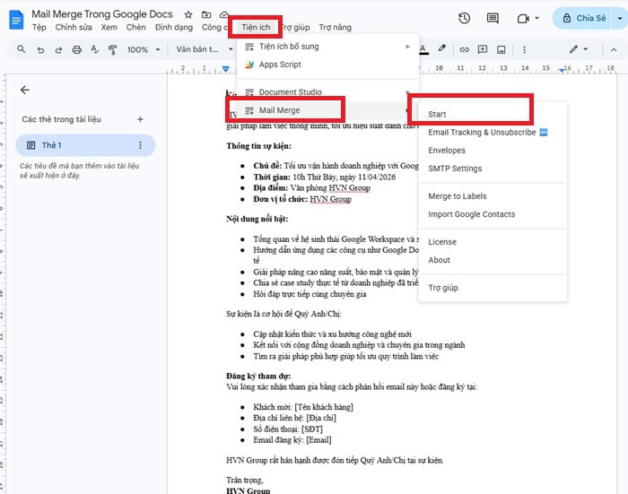 Mail Merge trong Google Docs: Hướng dẫn từ cơ bản đến nâng cao 11 Tiện ích mở rộng