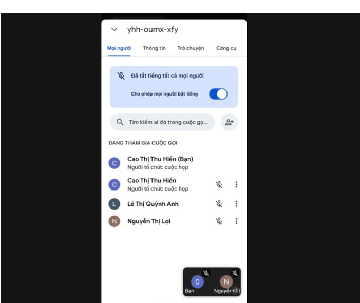 Cách xem các thành viên tham gia Google Meet đầy đủ & dễ hiểu nhất 9 chọn biểu tượng Mọi người