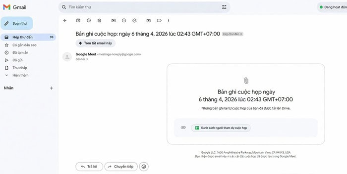 Cách xem các thành viên tham gia Google Meet đầy đủ & dễ hiểu nhất 11 email chứa file báo cáo