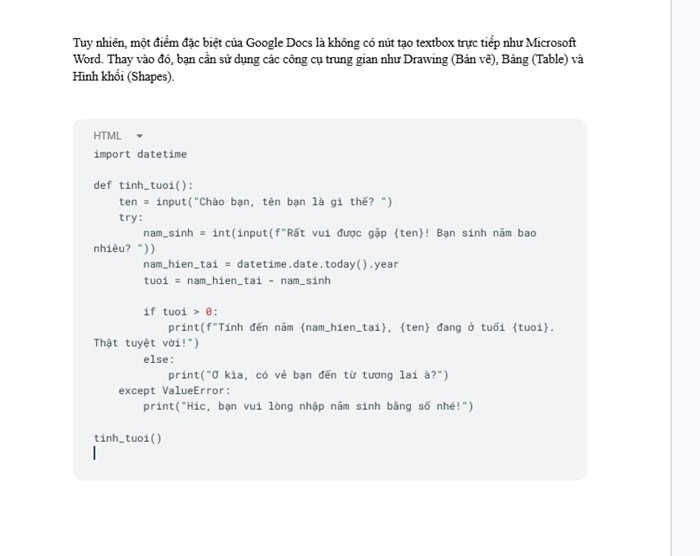 Code Block trong Google Docs | Hướng dẫn chi tiết cách dùng từ A-Z 13 chèn code block