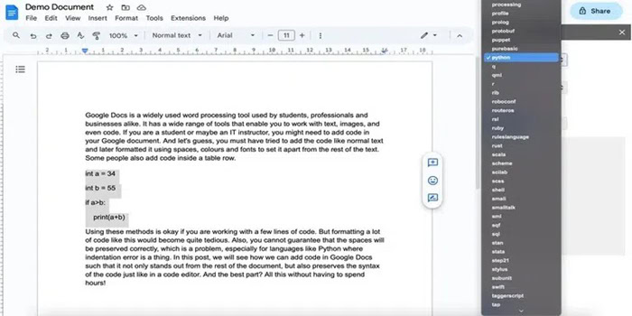 Code Block trong Google Docs | Hướng dẫn chi tiết cách dùng từ A-Z 20 tạo Code Block trong Google Docs
