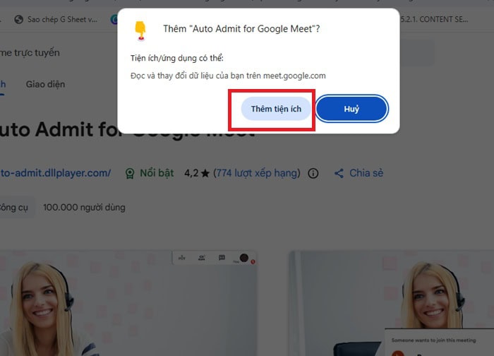 Google Meet Extension là gì? Top các tiện ích bổ sung không thể bỏ lỡ 14 nhấn Thêm tiện ích