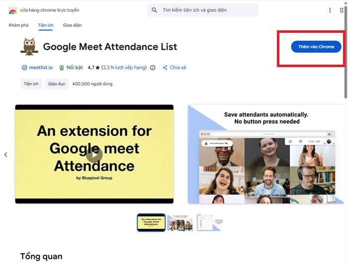 Cách xem các thành viên tham gia Google Meet đầy đủ & dễ hiểu nhất 12 Thêm vào Chrome