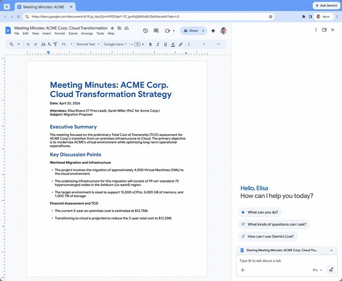 10 Cập nhật mới của Google Workspace Tại Cloud Next‘26 10 Gemini trên Chrome Enterprise