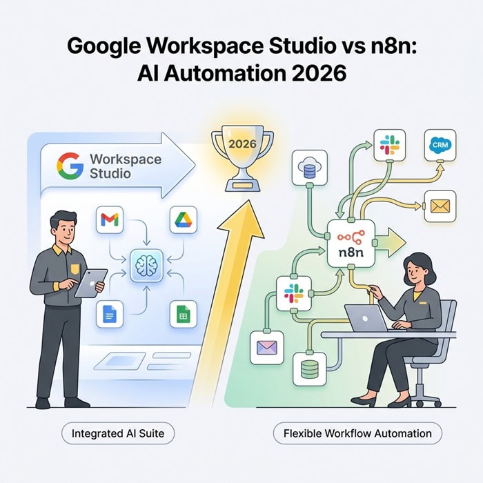 Google Workspace Studio vs N8N? Doanh nghiệp nên chọn nền tảng nào trong 2026? 19 chọn Google Workspace Studio