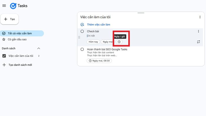 Google Tasks là gì? Tìm hiểu về vai trò, tính năng, ưu nhược điểm và cách dùng 26 biểu tượng hình chiếc lịch