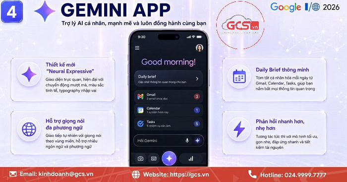 Sự kiện Google I/O 2026 | 12 Công bố quan trọng nhất 9 tính năng đột phá trên Gemini App