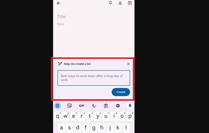Hướng dẫn từ A-Z cách tạo ghi chú bằng Gemini trong Google Keep x3 hiệu suất 11 Nhập nội dung
