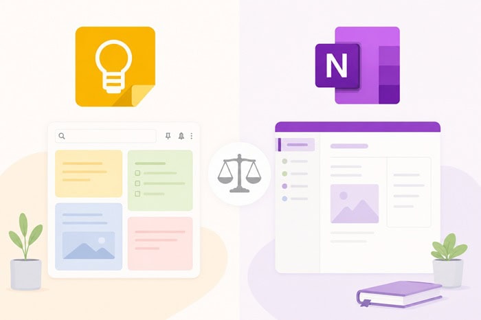 So sánh Google Keep và OneNote (2026): Ứng dụng ghi chú nào tốt hơn? 6 Giao diện và trải nghiệm