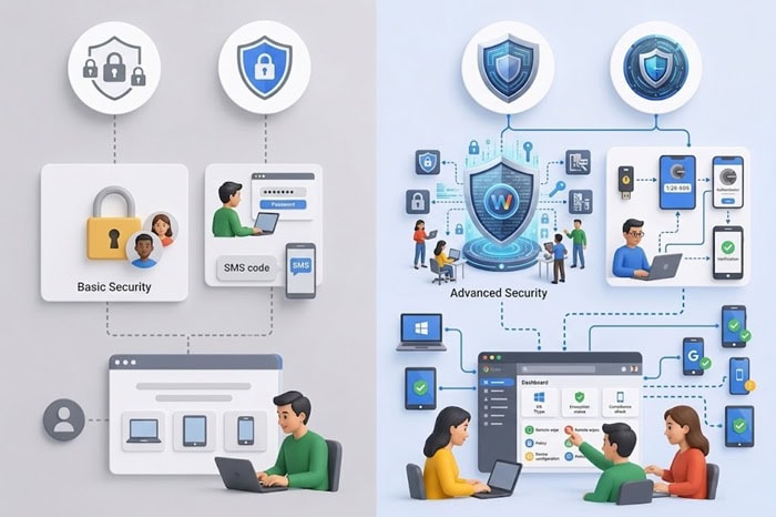 G Suite Legacy và Google Workspace: Sự khác biệt và lộ trình chuyển đổi 2026 11 So sánh bảo mật