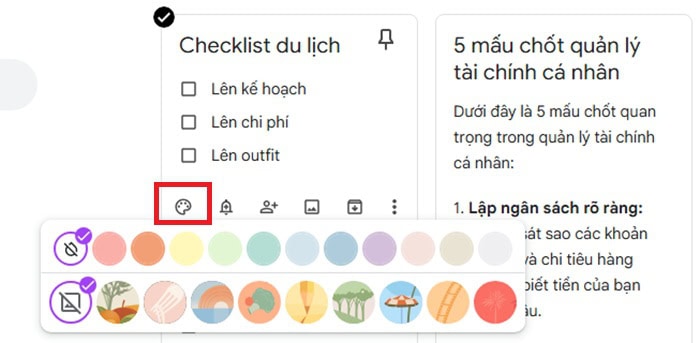 Google Keep là gì? Tất tần tật về cách sử dụng, tính năng, lợi ích khi dùng 25 Đổi màu nền