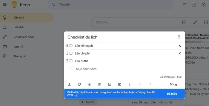 Google Keep là gì? Tất tần tật về cách sử dụng, tính năng, lợi ích khi dùng 23 Chỉnh sửa ghi chú