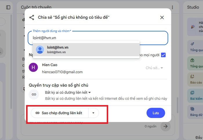 Cách chia sẻ NotebookLM đơn giản | Tất tần tật từ A-Z 10 Nhấn Copy Link