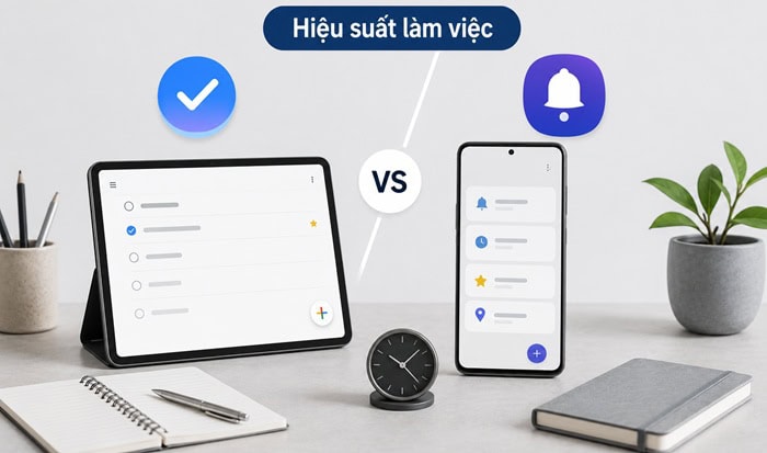 Google Task vs Samsung Reminder | Ứng dụng nào quản lý công việc hiệu quả? 9 Hiệu suất làm việc