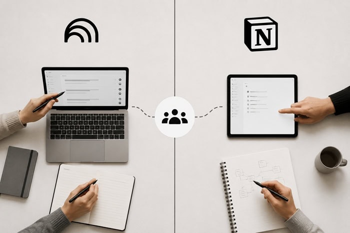 NotebookLM vs Notion: Nên chọn công cụ nào cho học tập và làm việc? 9 Khả năng cộng tác và làm việc nhóm