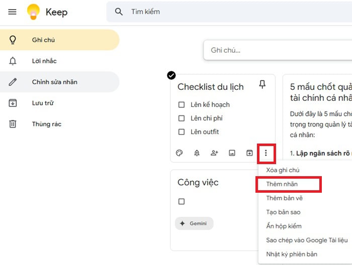 Google Keep là gì? Tất tần tật về cách sử dụng, tính năng, lợi ích khi dùng 26 Gắn nhãn