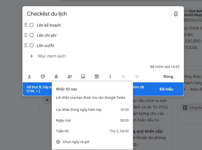 Google Keep là gì? Tất tần tật về cách sử dụng, tính năng, lợi ích khi dùng 28 Chọn ngày và giờ