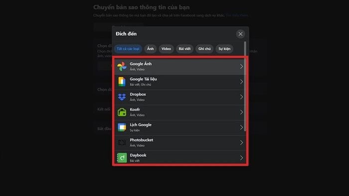 Chuyển bài đăng trên Facebook sang Google Docs| Hướng dẫn, điều kiện, cách khắc phục lỗi 8 nơi nhận dữ liệu