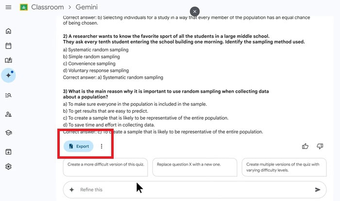 Gemini trong Google Classroom| Tổng quan, lợi ích, tính năng và cách dùng 22 kiểm tra bằng Google Forms