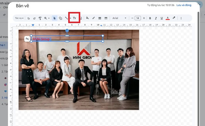 Hướng dẫn cách chỉnh sửa hình ảnh trong Google Docs cơ bản A-Z 19 Viết chữ đè lên ảnh