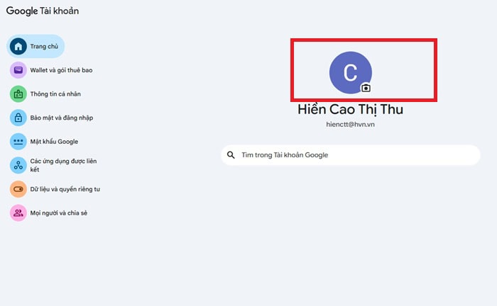 Hướng dẫn cách đổi ảnh đại diện trên Google Meet chuyên nghiệp từ A-Z 14 Quản lý Tài khoản