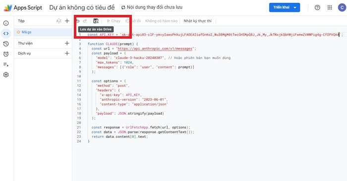 Google Sheets Claude là gì? Tổng quan, tính năng, cách dùng, lỗi dùng lưu ý 12 Thiết lập mã kết nối