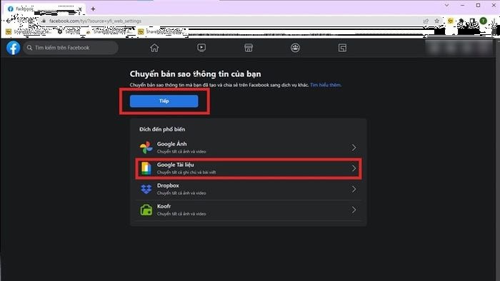 Chuyển bài đăng trên Facebook sang Google Docs| Hướng dẫn, điều kiện, cách khắc phục lỗi 7 chọn Bài đăng