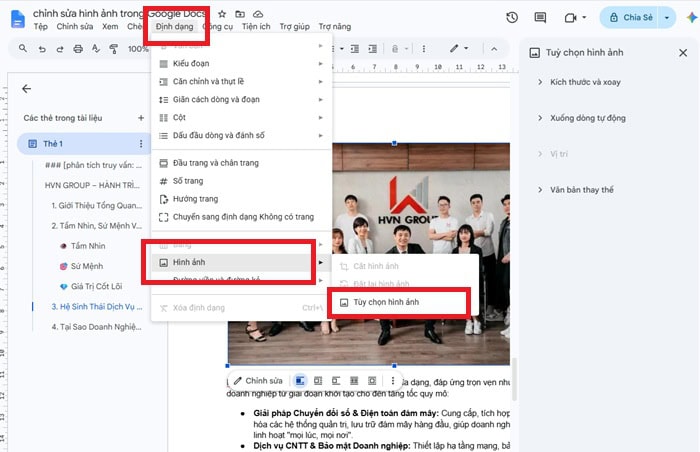 Hướng dẫn cách chỉnh sửa hình ảnh trong Google Docs cơ bản A-Z 24 chỉnh sửa hình ảnh trong Google Docs