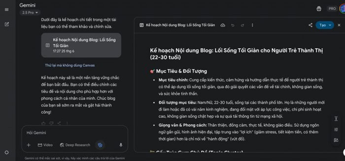 Gemini Canvas là gì? Tổng quan, tính năng, lợi ích, cách sử dụng và lưu ý 7 sử dụng Gemini Canvas?