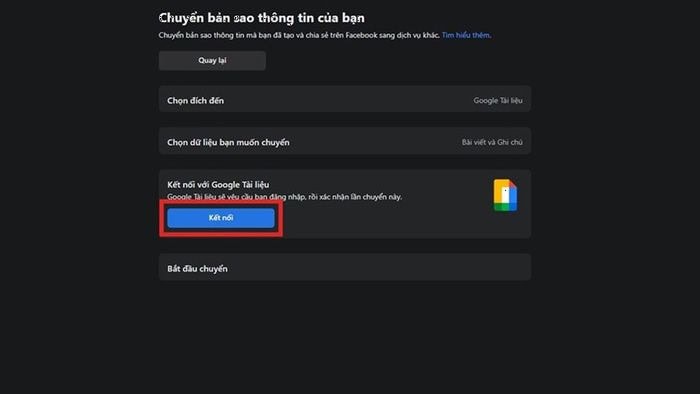 Chuyển bài đăng trên Facebook sang Google Docs| Hướng dẫn, điều kiện, cách khắc phục lỗi 10 Kết nối để bắt đầu chuyển