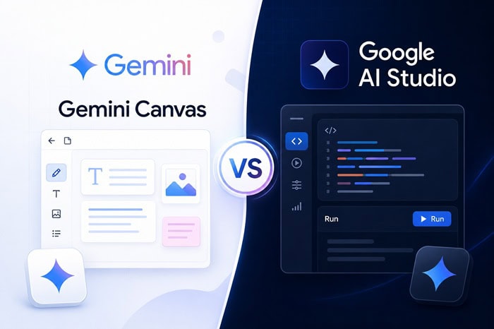 Gemini Canvas vs Google AI Studio: Khác nhau ở đâu và nên chọn công cụ nào? 8 ứng dụng thực tế