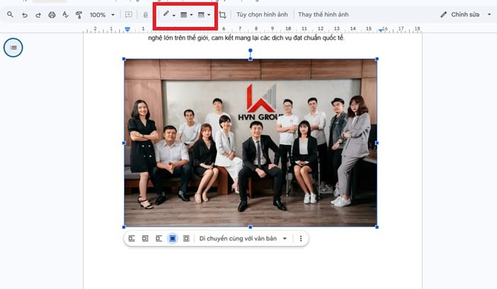 Hướng dẫn cách chỉnh sửa hình ảnh trong Google Docs cơ bản A-Z 10 Màu đường viền