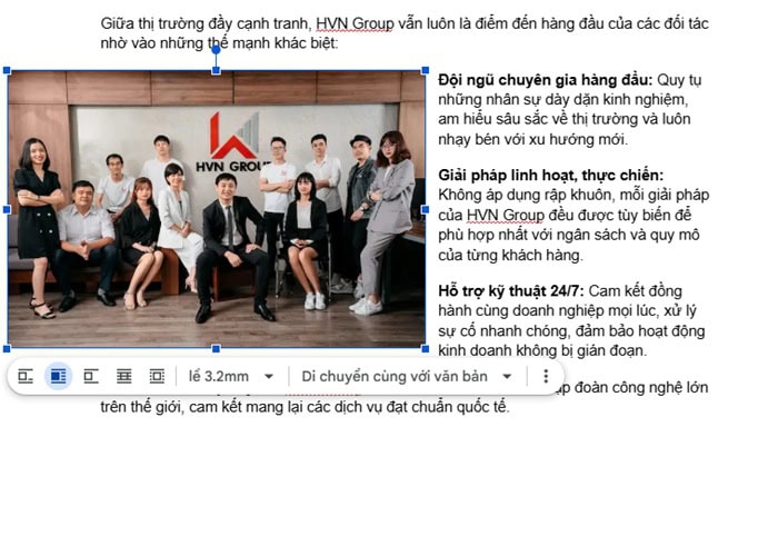 Hướng dẫn cách chỉnh sửa hình ảnh trong Google Docs cơ bản A-Z 11 Bọc văn bản