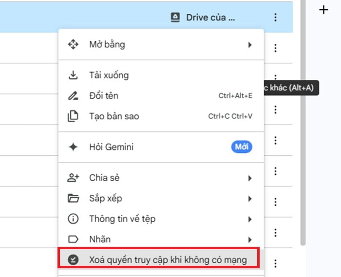 05+ Cách bảo mật Google Drive trên cả máy tính và điện thoại an toàn 20 Xóa tùy chọn
