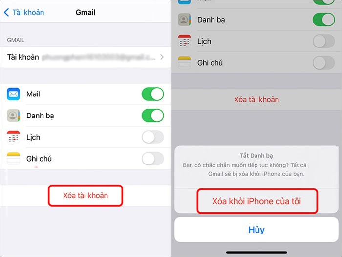 10+ Cách khắc phục lỗi không thêm được tài khoản Gmail trên iPhone 13 Xóa tài khoản