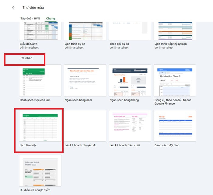 Khám phá mẫu lịch làm việc tuần trên Google Sheets & cách tự tạo cơ bản 6 mẫu Lịch làm việc