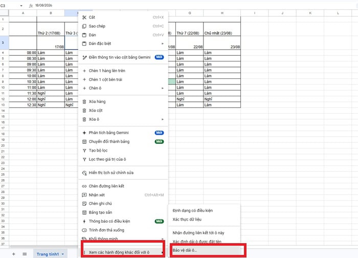 Khám phá mẫu lịch làm việc tuần trên Google Sheets & cách tự tạo cơ bản 26 Xem các hành động khác