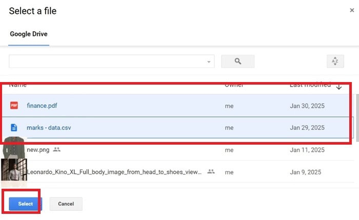 Tải tệp Google Drive lên ChatGPT: Hướng dẫn chi tiết từ A-Z 15 chọn tệp tin