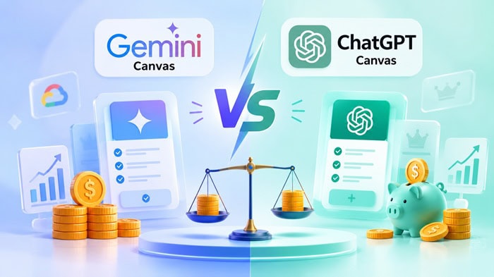 So sánh Gemini Canvas vs ChatGPT Canvas: Nên chọn AI nào cho công việc? 11 Chi phí và giá trị sử dụng
