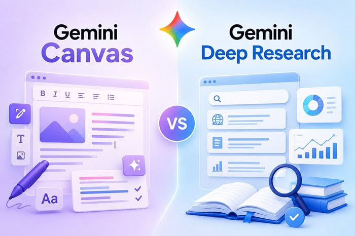 So sánh Gemini Canvas vs Deep Research: Nên chọn công cụ nào? 9 trích dẫn nguồn